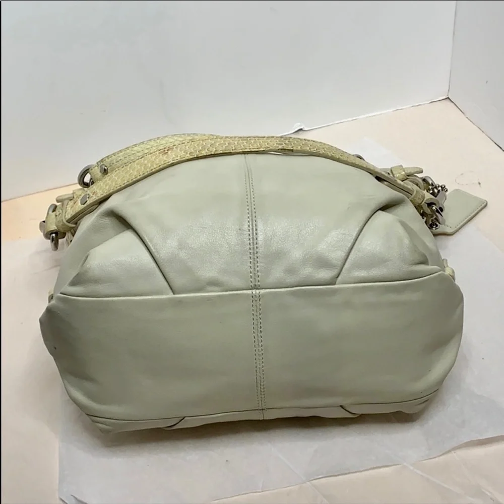 COACH BROOKE LEATHER  BAG WHITE #14820